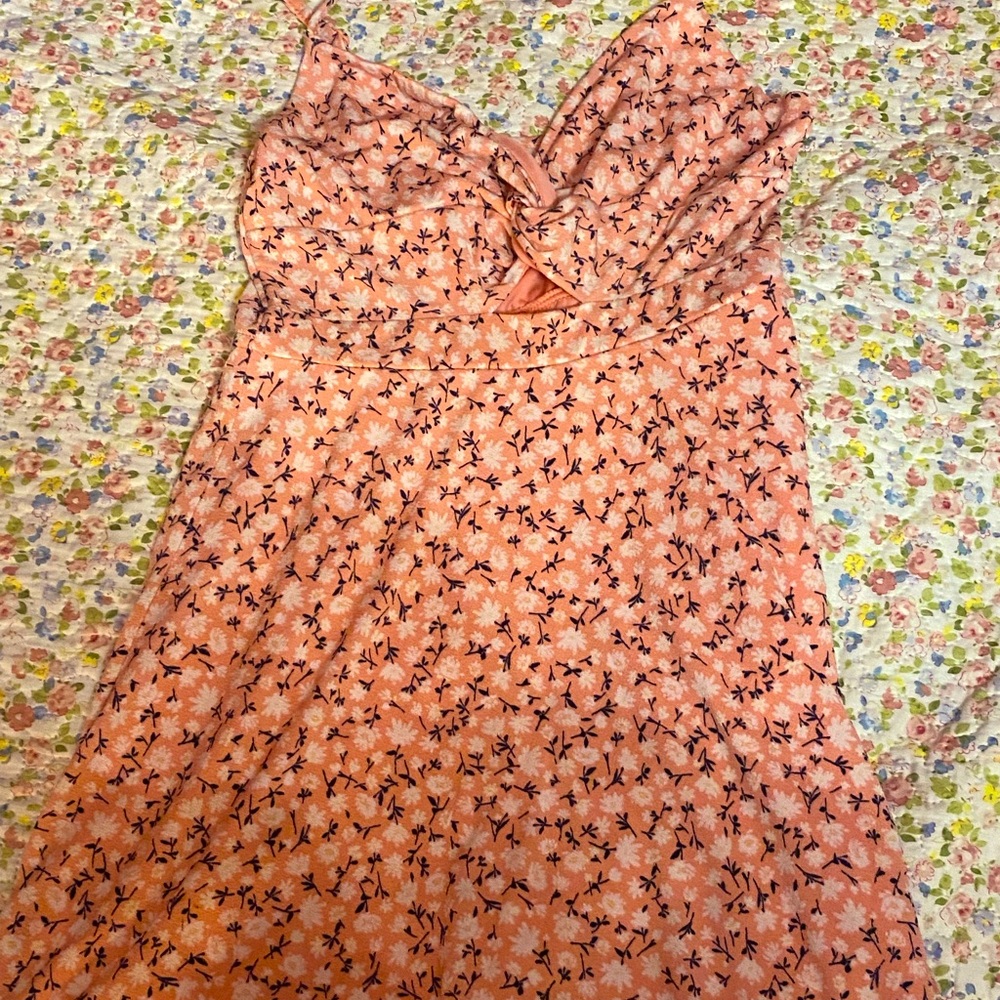 Light Pink Floral Mini Dress
